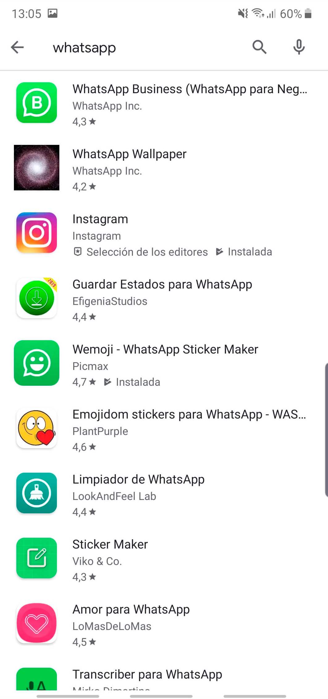 Поиск WhatsApp